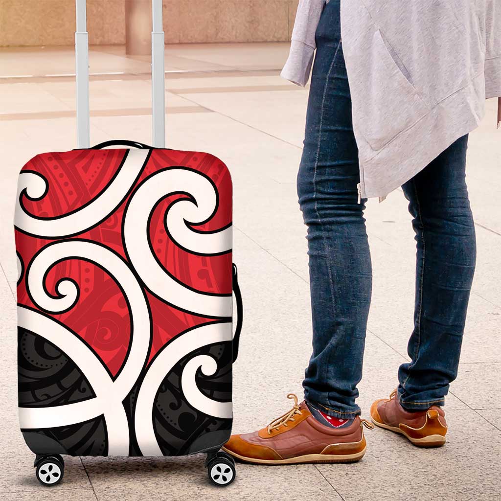New Zealand Luggage Cover Maori Koru Tino Rangatiratanga Color - Polynesian Pride