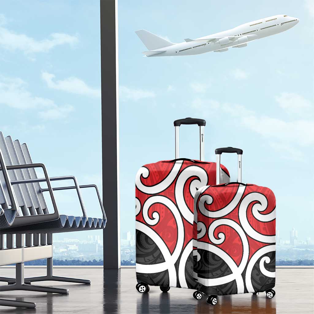 New Zealand Luggage Cover Maori Koru Tino Rangatiratanga Color - Polynesian Pride