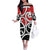 New Zealand Off The Shoulder Long Sleeve Dress Maori Koru Tino Rangatiratanga Color - Polynesian Pride