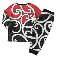 New Zealand Christmas Pajama Set Maori Koru Tino Rangatiratanga Color - Polynesian Pride