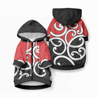 New Zealand Pet Hoodie Maori Koru Tino Rangatiratanga Color