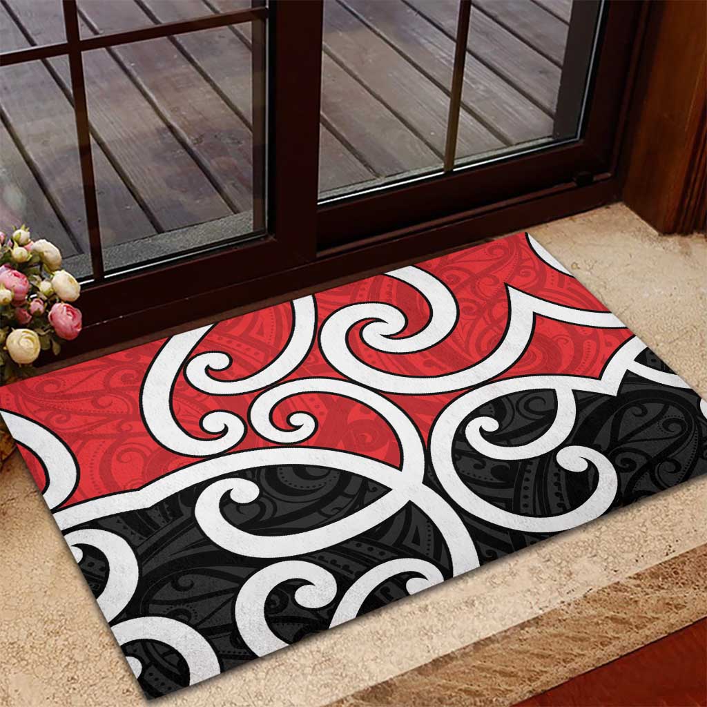 New Zealand Rubber Doormat Maori Koru Tino Rangatiratanga Color - Polynesian Pride