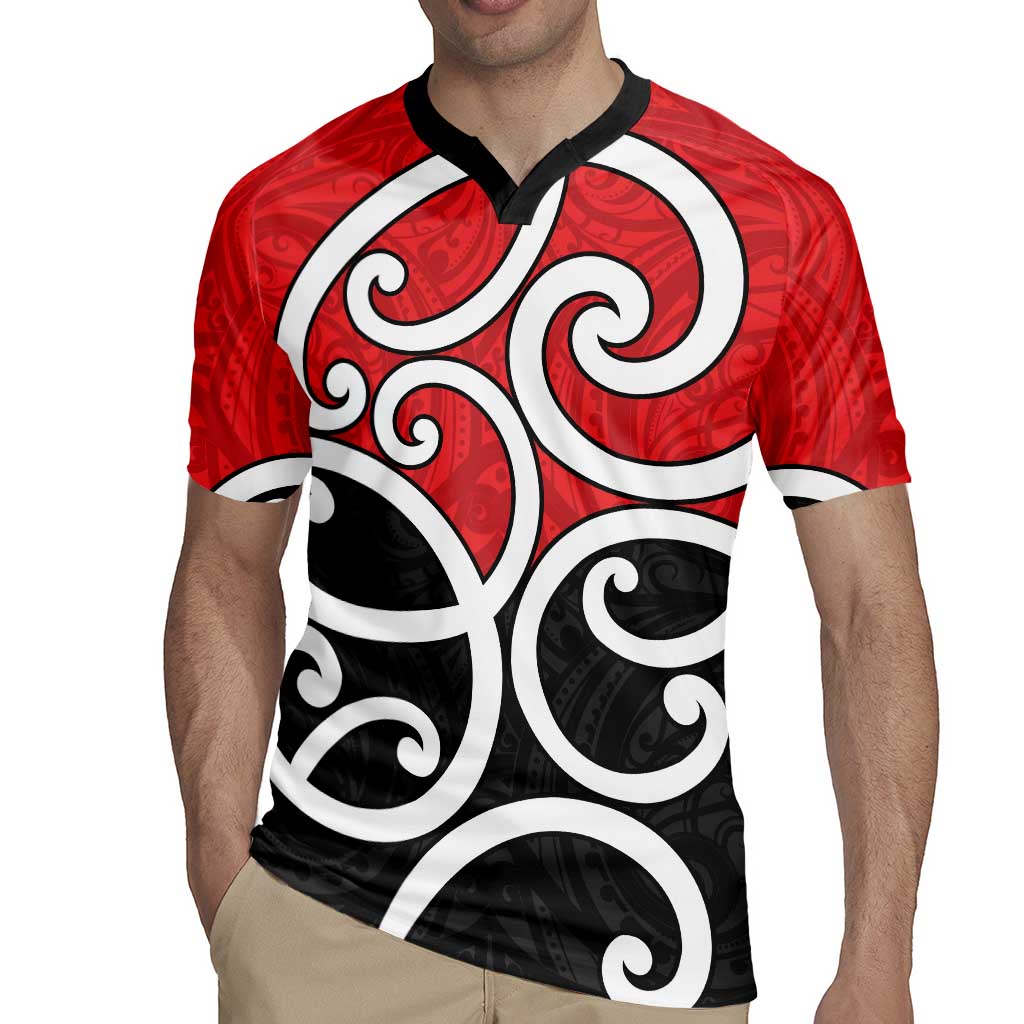 New Zealand Rugby Jersey Maori Koru Tino Rangatiratanga Color - Polynesian Pride