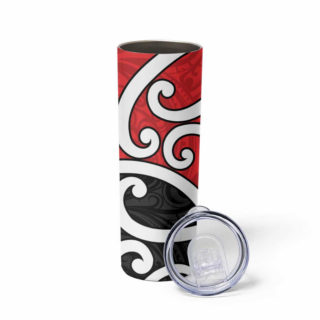 New Zealand Skinny Tumbler Maori Koru Tino Rangatiratanga Color - Polynesian Pride