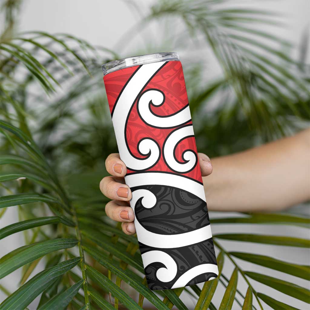 New Zealand Skinny Tumbler Maori Koru Tino Rangatiratanga Color - Polynesian Pride