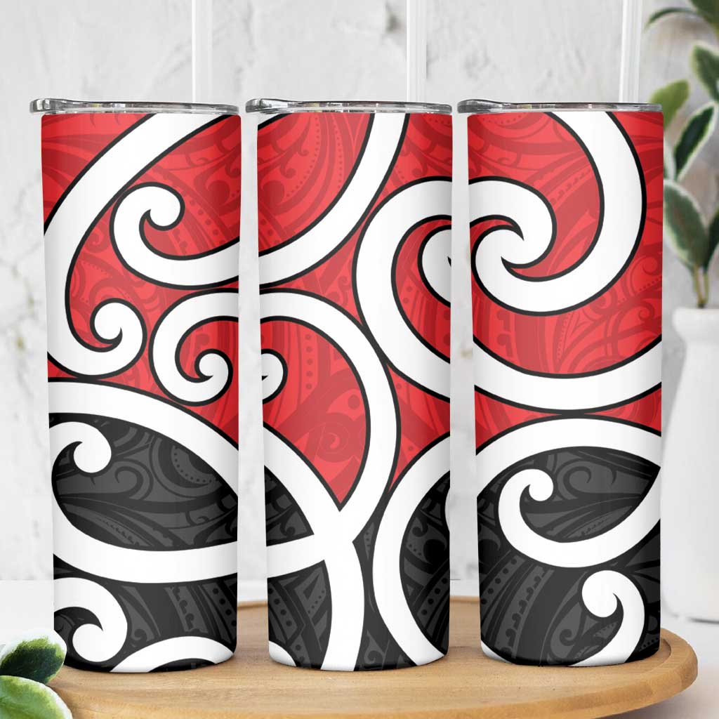 New Zealand Skinny Tumbler Maori Koru Tino Rangatiratanga Color - Polynesian Pride