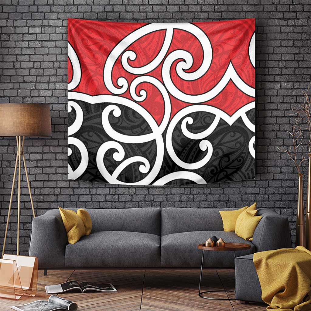 New Zealand Tapestry Maori Koru Tino Rangatiratanga Color - Polynesian Pride