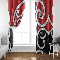 New Zealand Window Curtain Maori Koru Tino Rangatiratanga Color - Polynesian Pride
