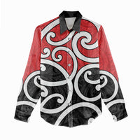 New Zealand Women Casual Shirt Maori Koru Tino Rangatiratanga Color - Polynesian Pride