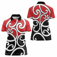 New Zealand Women Polo Shirt Maori Koru Tino Rangatiratanga Color - Polynesian Pride