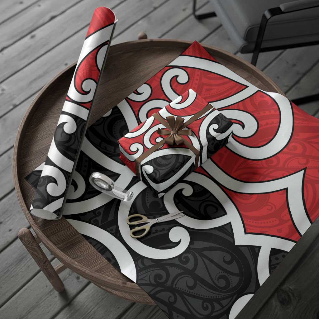 New Zealand Wrapping Paper Maori Koru Tino Rangatiratanga Color - Polynesian Pride