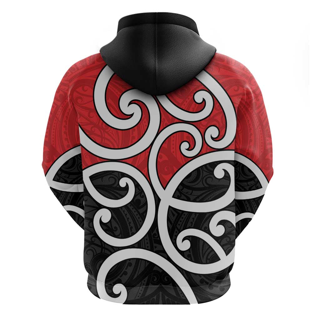 New Zealand Zip Hoodie Maori Koru Tino Rangatiratanga Color - Polynesian Pride