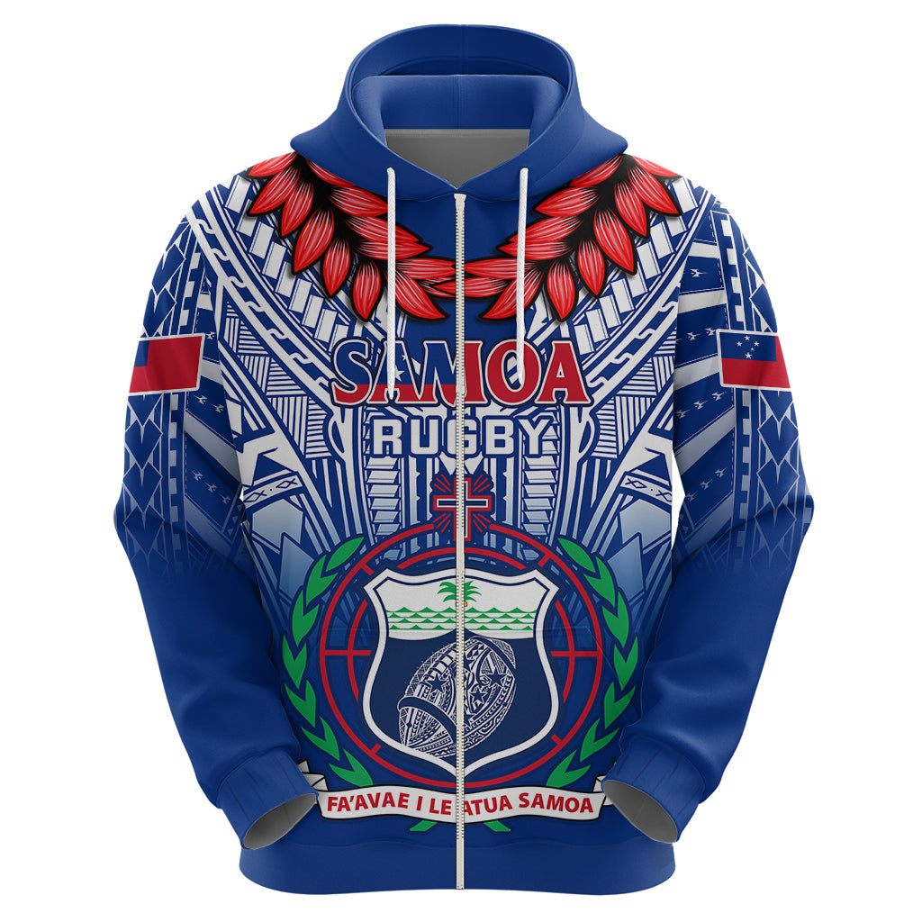 Samoa Rugby Hoodie 2023 Go Manu Samoa With Ula Fala Style LT14 - Polynesian Pride