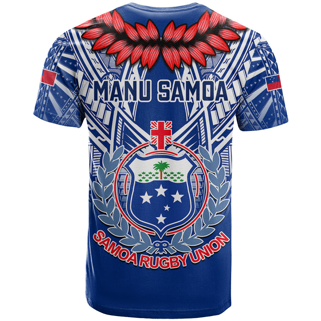 Samoa Rugby T Shirt 2023 Go Manu Samoa With Ula Fala Style LT14 - Polynesian Pride