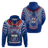 Custom Samoa Rugby Hoodie 2023 Go Manu Samoa With Ula Fala Style LT14 - Polynesian Pride