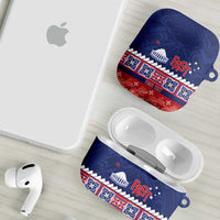 Personalised FAST Samoa Siapo AirPods Case Teuila Flowers Samoan Pattern - Polynesian Pride