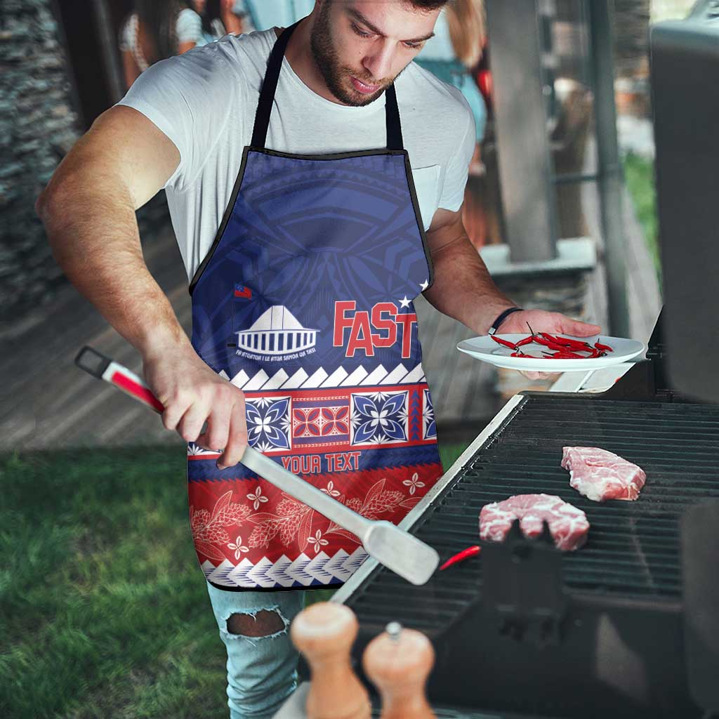 Personalised FAST Samoa Siapo Apron Teuila Flowers Samoan Pattern - Polynesian Pride