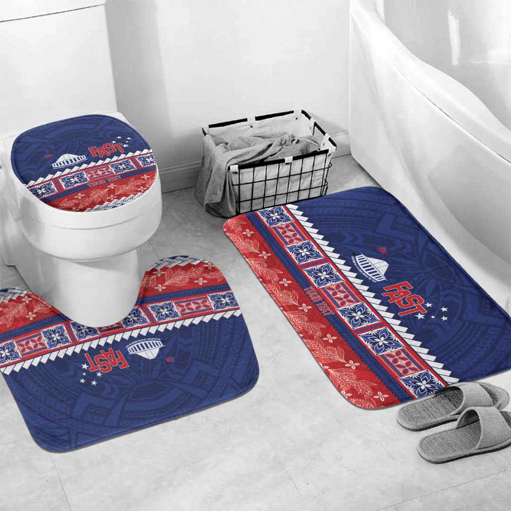 Personalised FAST Samoa Siapo Bathroom Set Teuila Flowers Samoan Pattern - Polynesian Pride