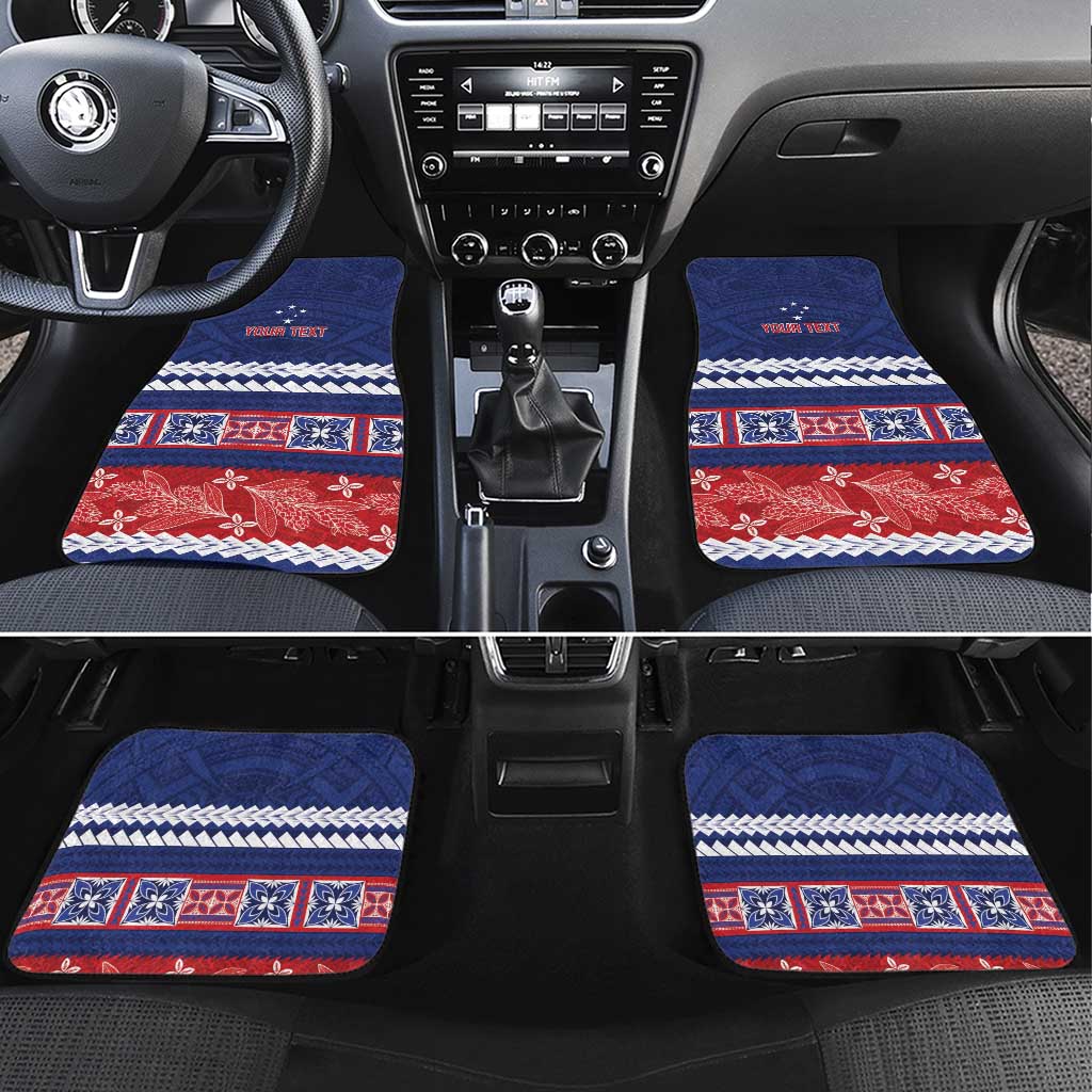 Personalised FAST Samoa Siapo Car Mats Teuila Flowers Samoan Pattern - Polynesian Pride