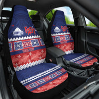Personalised FAST Samoa Siapo Car Seat Cover Teuila Flowers Samoan Pattern - Polynesian Pride