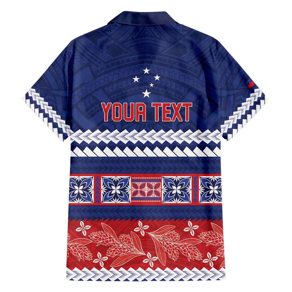 Personalised FAST Samoa Siapo Family Matching Long Sleeve Bodycon Dress and Hawaiian Shirt Teuila Flowers Samoan Pattern - Polynesian Pride