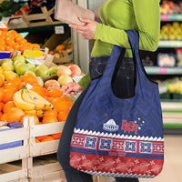 Personalised FAST Samoa Siapo Grocery Bag Teuila Flowers Samoan Pattern - Polynesian Pride