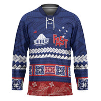 Personalised FAST Samoa Siapo Hockey Jersey Teuila Flowers Samoan Pattern - Polynesian Pride
