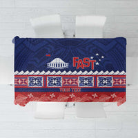 Personalised FAST Samoa Siapo Tablecloth Teuila Flowers Samoan Pattern - Polynesian Pride