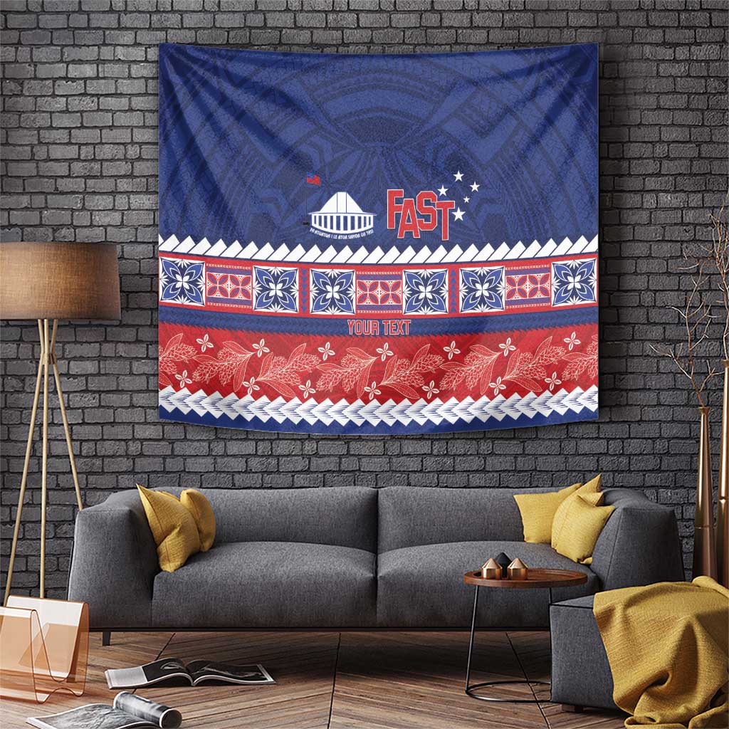 Personalised FAST Samoa Siapo Tapestry Teuila Flowers Samoan Pattern - Polynesian Pride