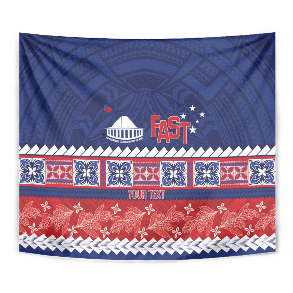 Personalised FAST Samoa Siapo Tapestry Teuila Flowers Samoan Pattern - Polynesian Pride