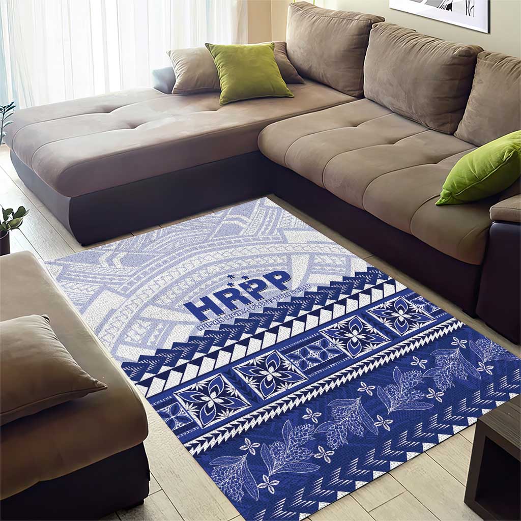HRPP Samoa Siapo Area Rug Teuila Flowers Samoan Pattern - Polynesian Pride