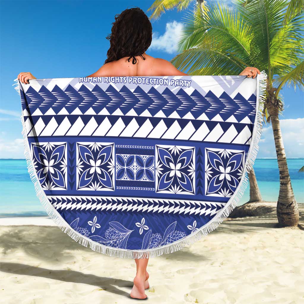 HRPP Samoa Siapo Beach Blanket Teuila Flowers Samoan Pattern - Polynesian Pride