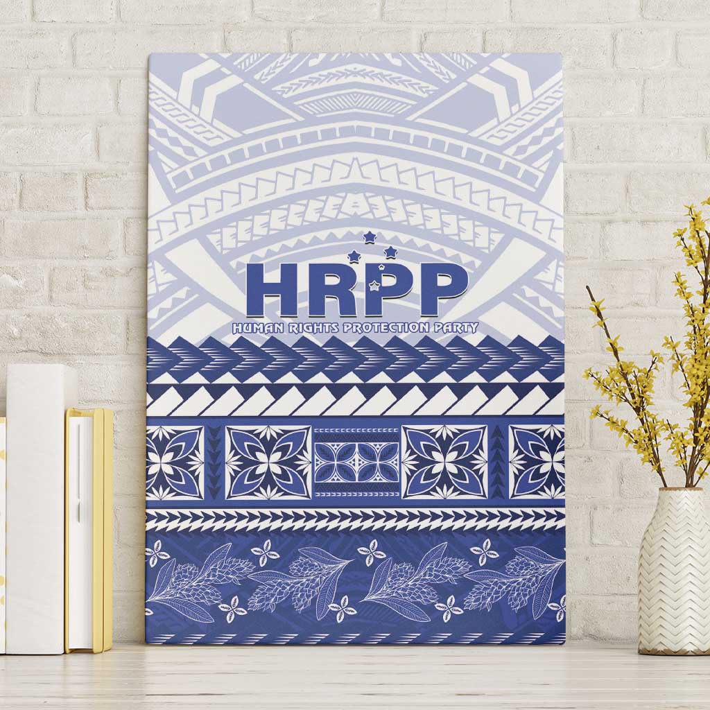 HRPP Samoa Siapo Canvas Wall Art Teuila Flowers Samoan Pattern - Polynesian Pride