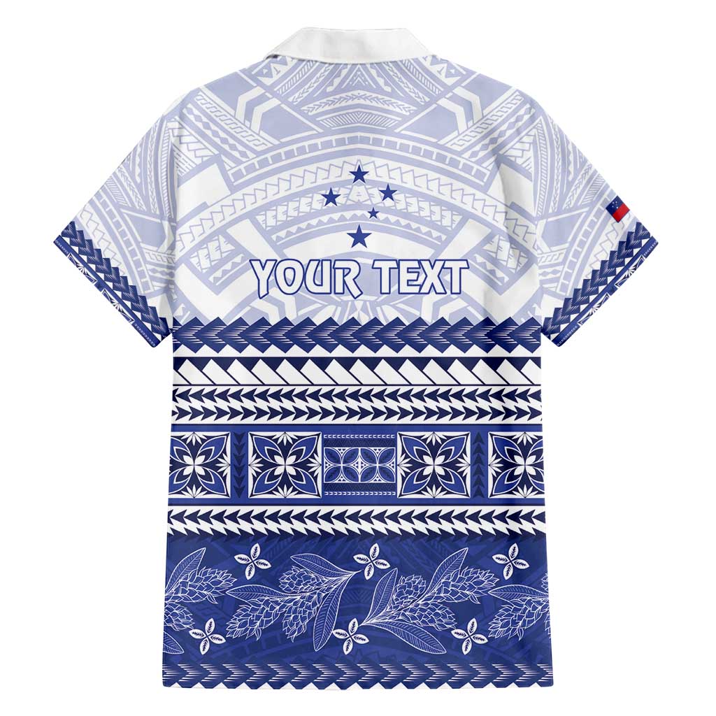 Personalised HRPP Samoa Siapo Family Matching Off Shoulder Maxi Dress and Hawaiian Shirt Teuila Flowers Samoan Pattern - Polynesian Pride