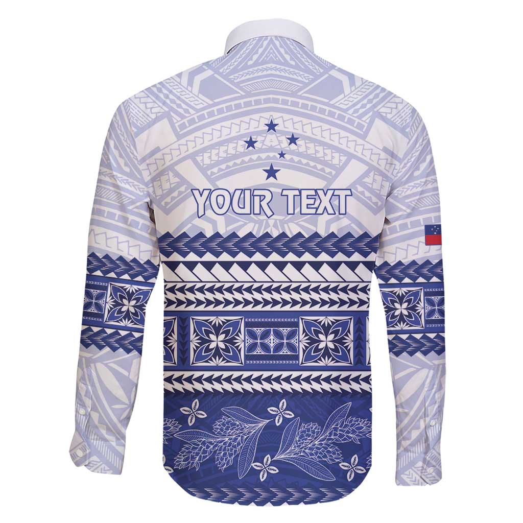 Personalised HRPP Samoa Siapo Family Matching Short Sleeve Bodycon Dress and Hawaiian Shirt Teuila Flowers Samoan Pattern - Polynesian Pride