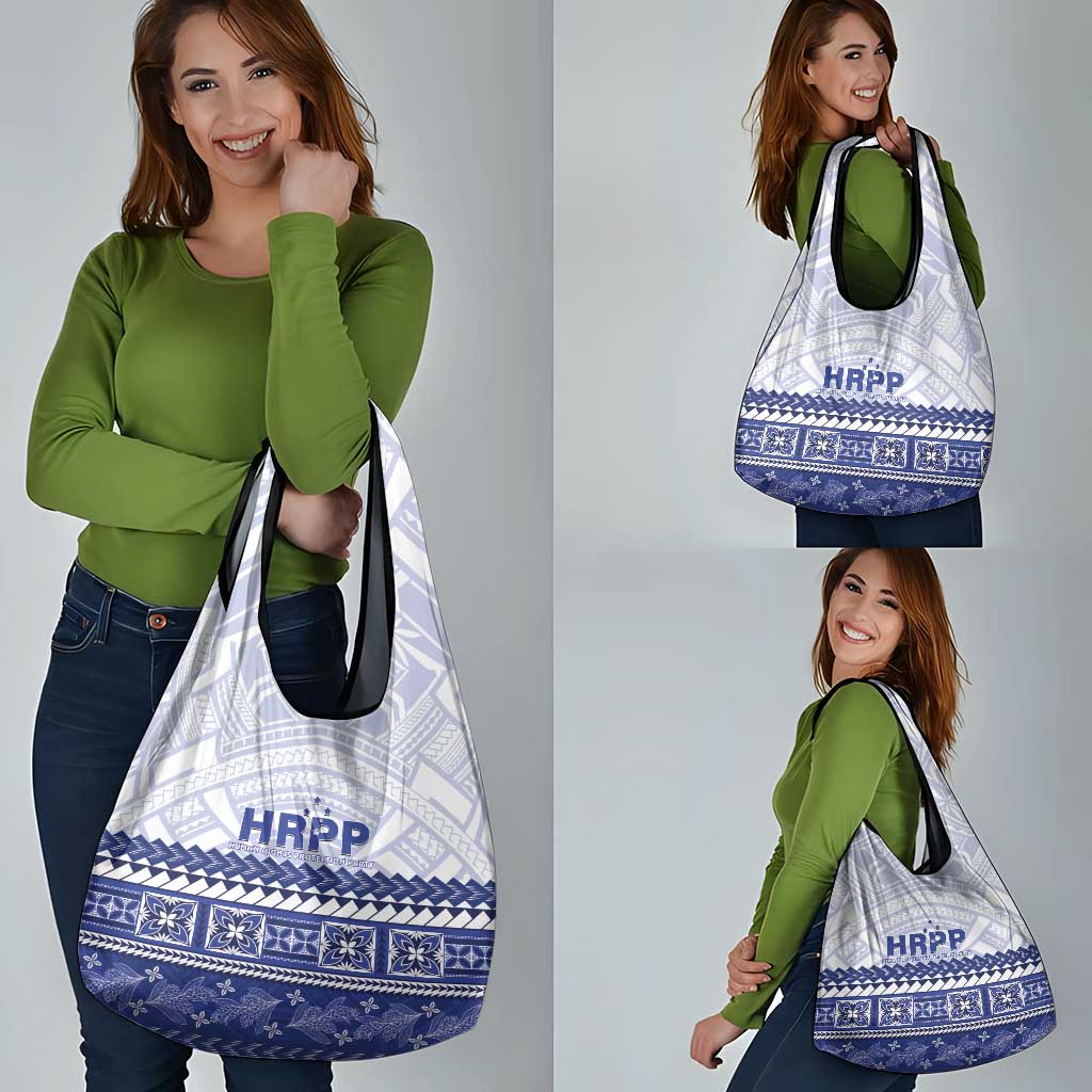 HRPP Samoa Siapo Grocery Bag Teuila Flowers Samoan Pattern - Polynesian Pride