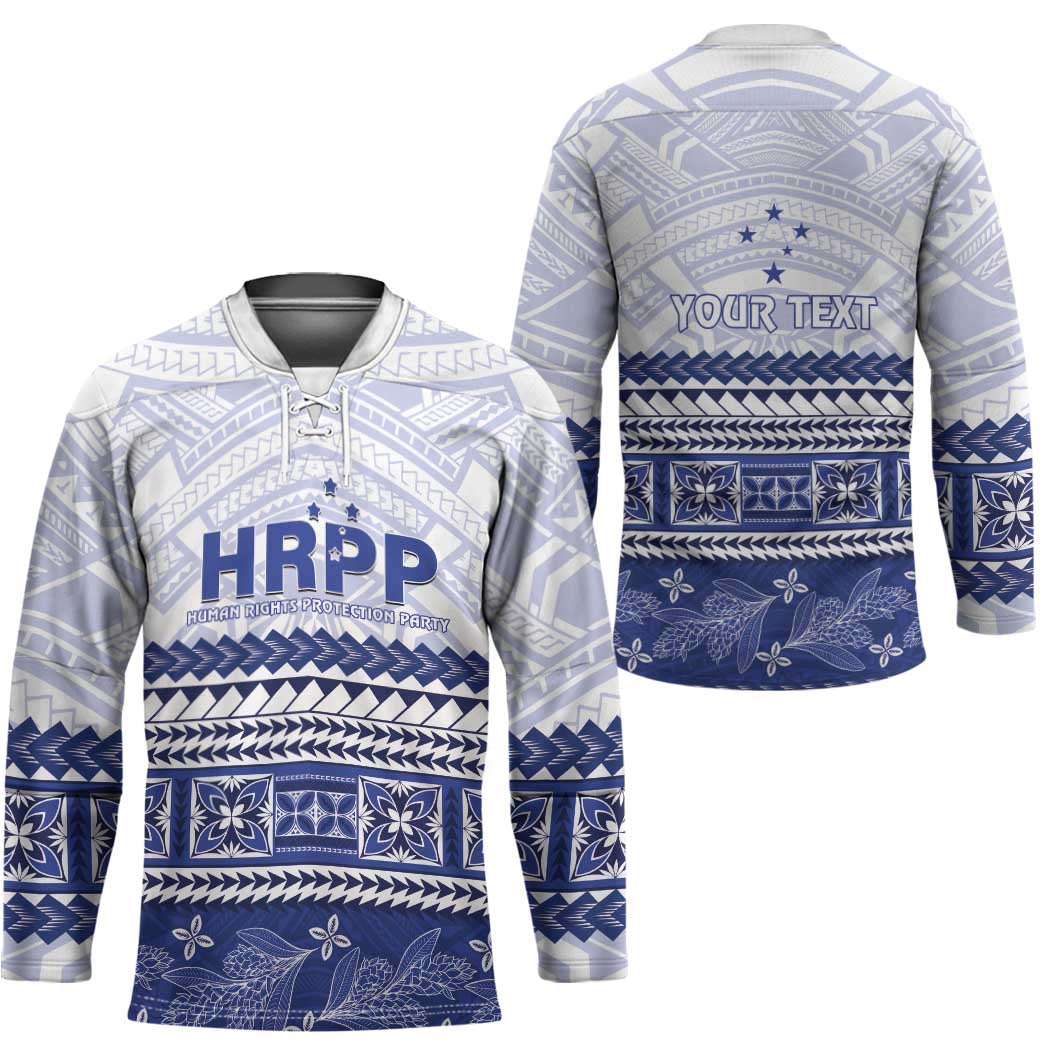 Personalised HRPP Samoa Siapo Hockey Jersey Teuila Flowers Samoan Pattern - Polynesian Pride