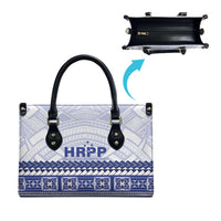 HRPP Samoa Siapo Leather Bag Teuila Flowers Samoan Pattern - Polynesian Pride