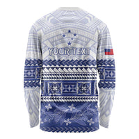 Personalised HRPP Samoa Siapo Long Sleeve Shirt Teuila Flowers Samoan Pattern - Polynesian Pride