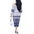 Personalised HRPP Samoa Siapo Off The Shoulder Long Sleeve Dress Teuila Flowers Samoan Pattern - Polynesian Pride