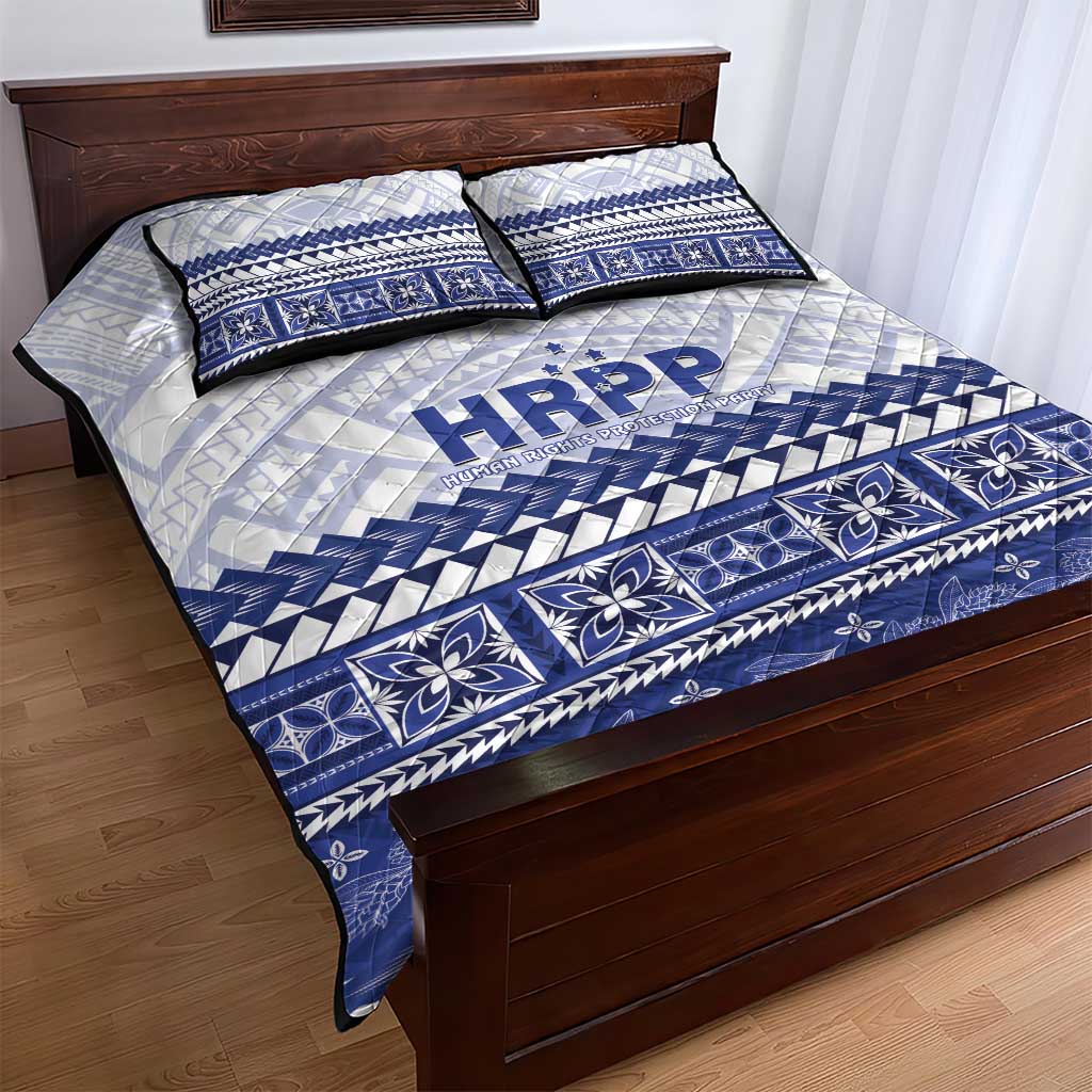 HRPP Samoa Siapo Quilt Bed Set Teuila Flowers Samoan Pattern - Polynesian Pride