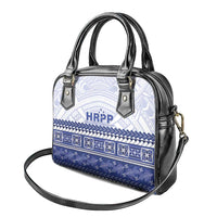 HRPP Samoa Siapo Shoulder Handbag Teuila Flowers Samoan Pattern - Polynesian Pride