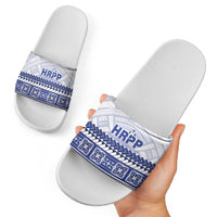HRPP Samoa Siapo Slide Sandals Teuila Flowers Samoan Pattern - Polynesian Pride
