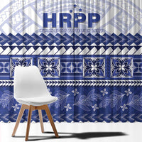 HRPP Samoa Siapo Window Curtain Teuila Flowers Samoan Pattern - Polynesian Pride