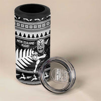 New Zealand Christmas Rugby Personalised 4 in 1 Can Cooler Tumbler Meri Kirihimete All Black Maori - Polynesian Pride
