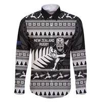 New Zealand Christmas Rugby Personalised Family Matching Long Sleeve Bodycon Dress and Hawaiian Shirt Meri Kirihimete All Black Maori - Polynesian Pride