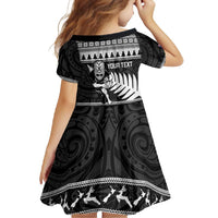 New Zealand Christmas Rugby Personalised Family Matching Mermaid Dress and Hawaiian Shirt Meri Kirihimete All Black Maori - Polynesian Pride