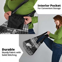 New Zealand Christmas Rugby Personalised Grocery Bag Meri Kirihimete All Black Maori - Polynesian Pride