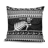 New Zealand Christmas Rugby Personalised Pillow Cover Meri Kirihimete All Black Maori - Polynesian Pride
