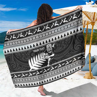 New Zealand Christmas Rugby Personalised Sarong Meri Kirihimete All Black Maori - Polynesian Pride